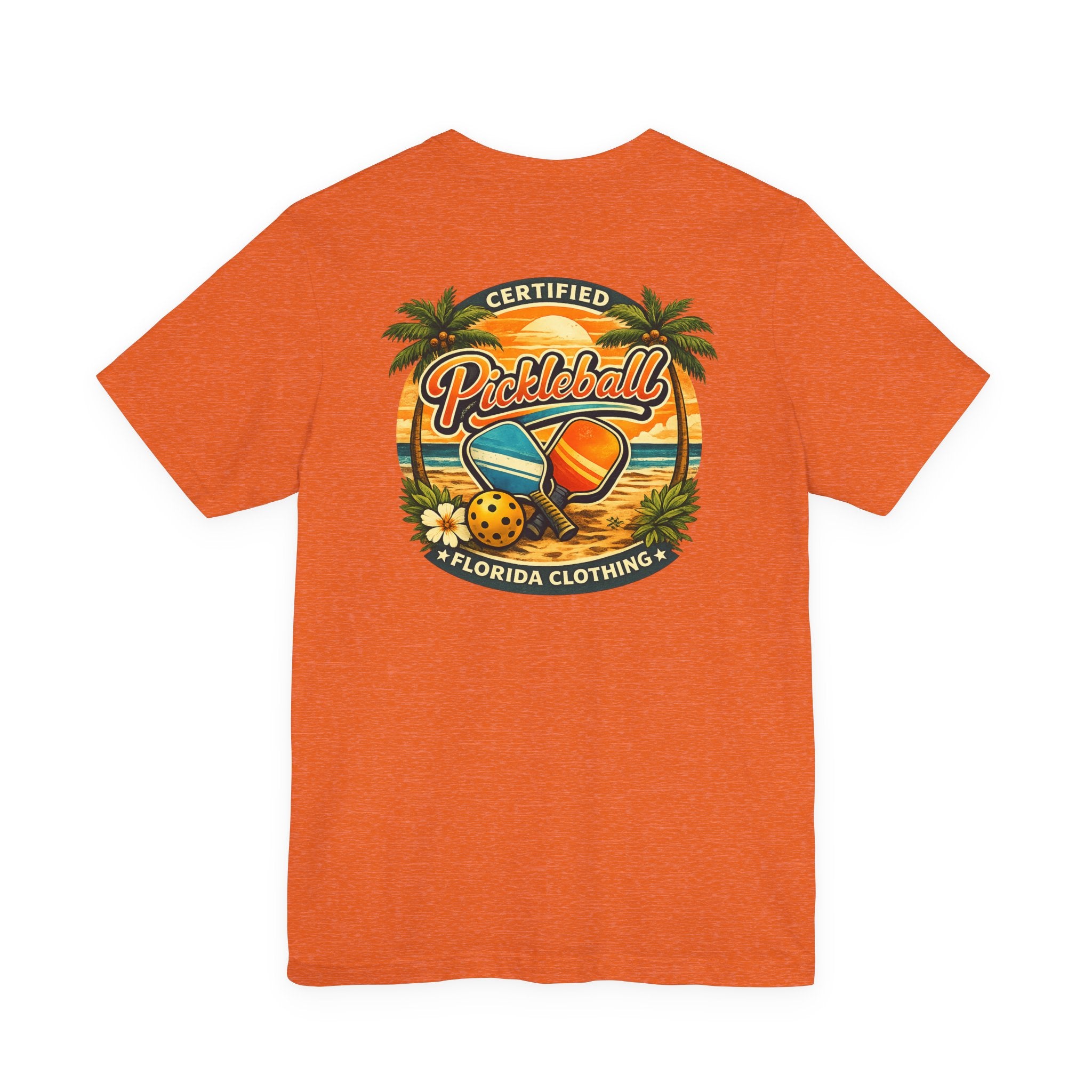 Pickleball Florida T-Shirt — Certified Pickleball Retro Beach Tee