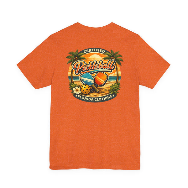 Pickleball Florida T-Shirt — Certified Pickleball Retro Beach Tee