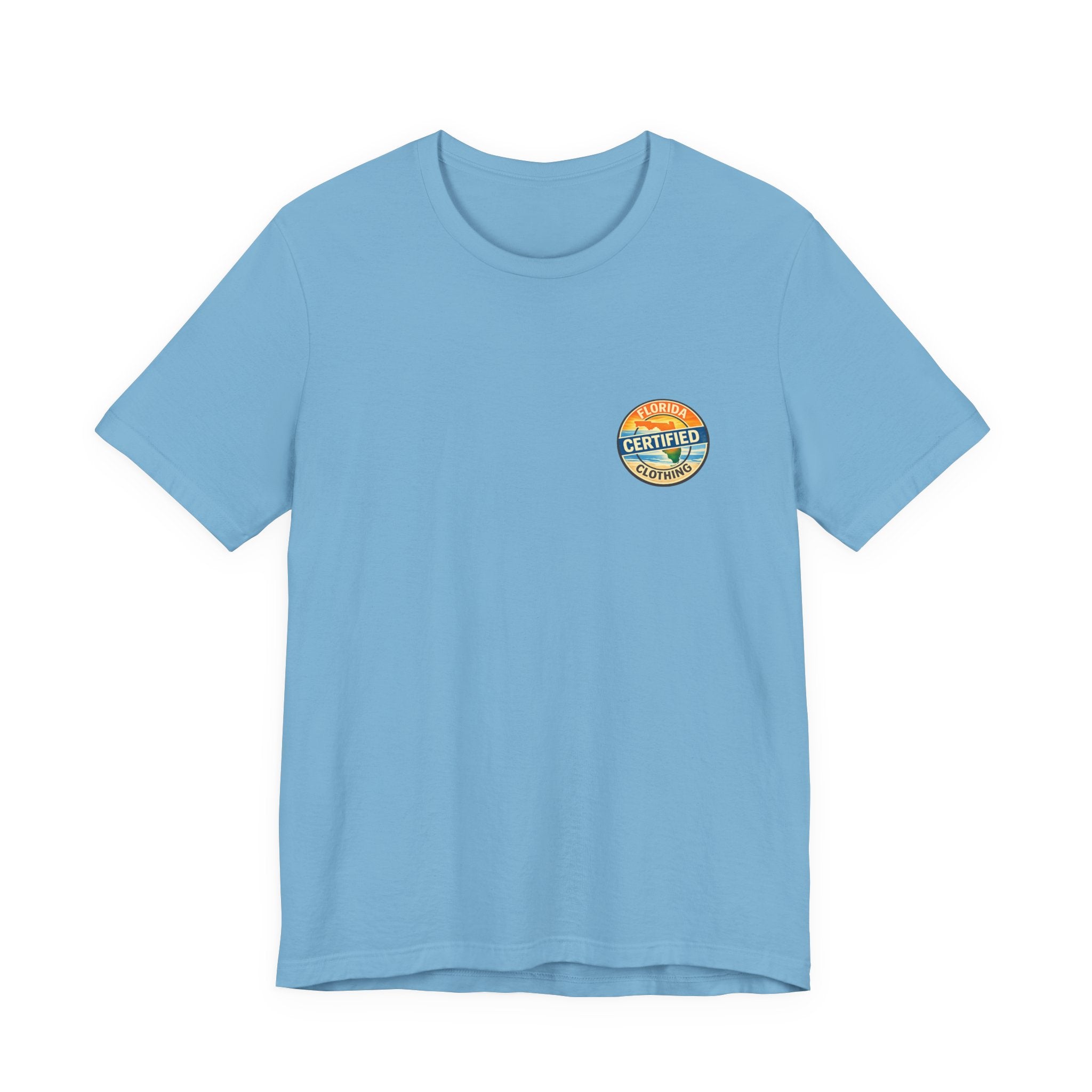 Cornhole T-Shirt — "Sinkin' & Drinkin'" Tropical Sunset Game Tee