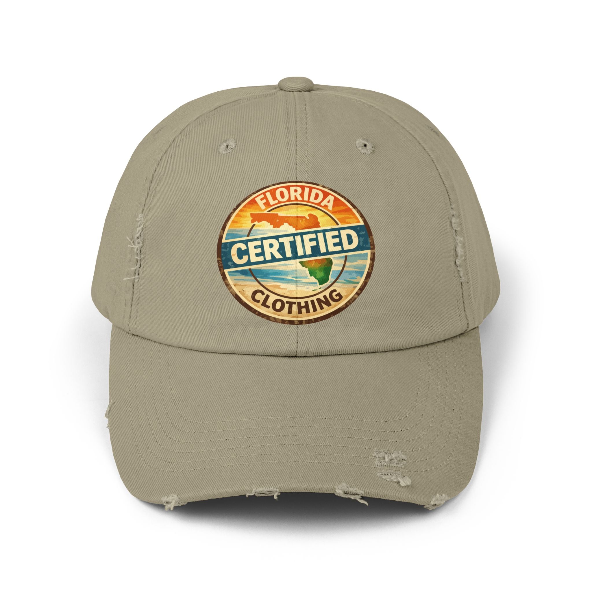 Florida Certified Distressed Cap — Vintage Beach Logo Hat
