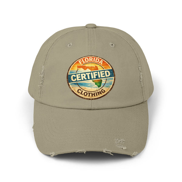 Florida Certified Distressed Cap — Vintage Beach Logo Hat
