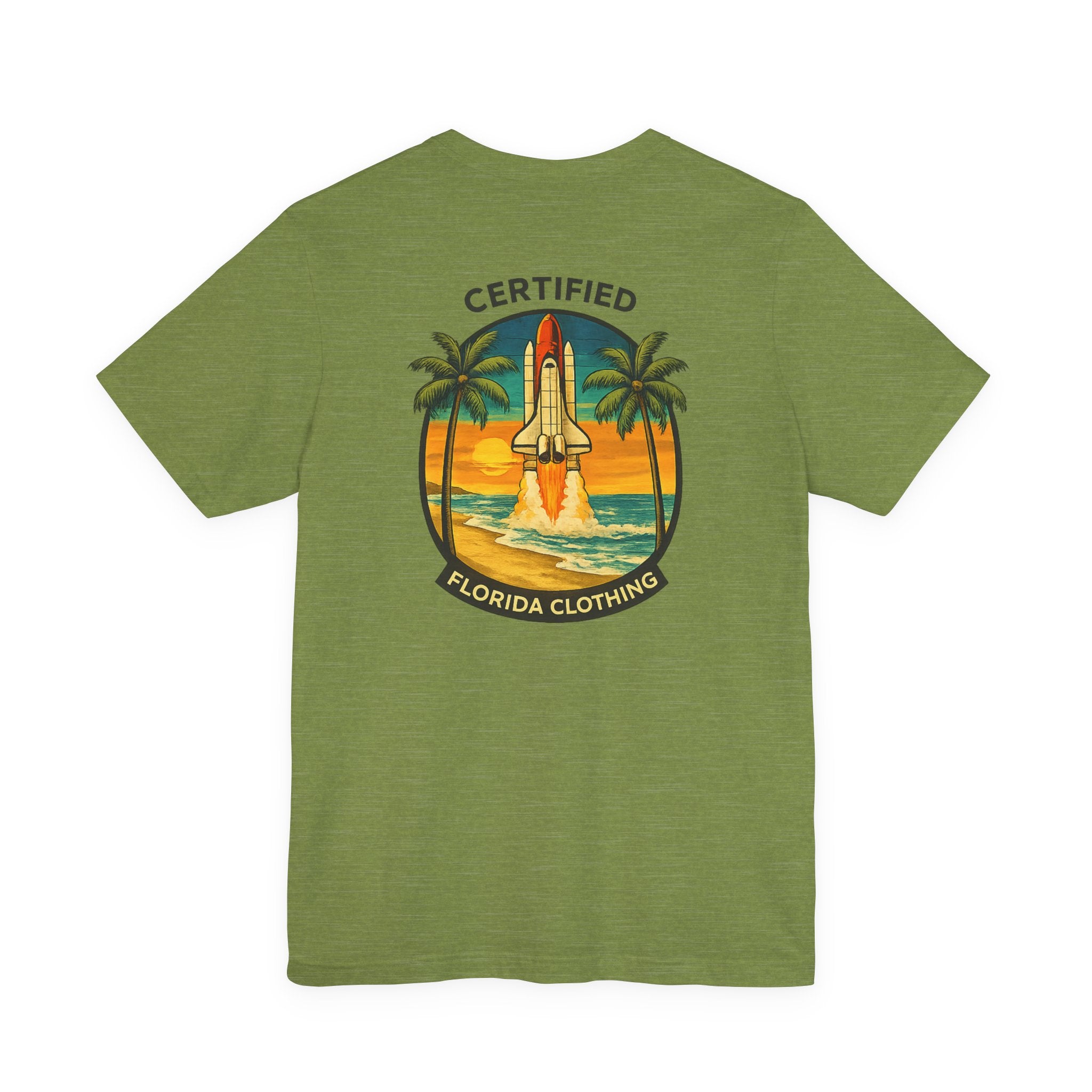 Florida Rocket Tee — "Certified" Space Shuttle Palm Tree T-Shirt