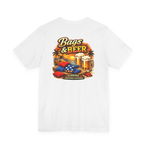 Bags and Beer Cornhole T-Shirt — Cornhole Game Party Tee