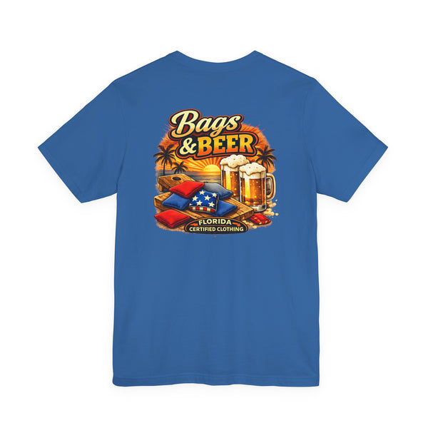 Bags and Beer Cornhole T-Shirt — Cornhole Game Party Tee