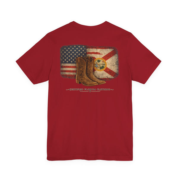 Florida Boots Vintage Flag T-Shirt — Certified Florida Clothing