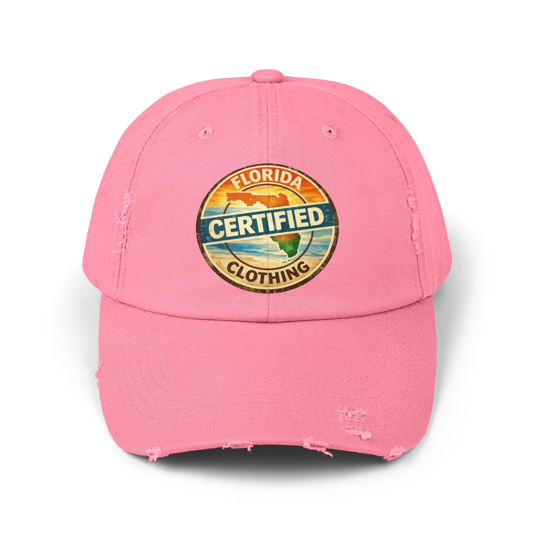 Florida Certified Distressed Cap — Vintage Beach Logo Hat