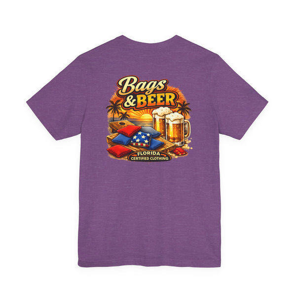 Bags and Beer Cornhole T-Shirt — Cornhole Game Party Tee