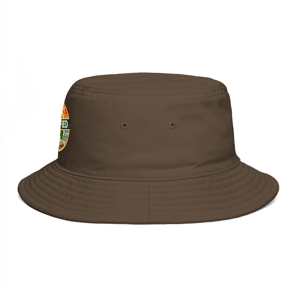 Florida Certified Clothing Bucket Hat — Retro Sunset Logo Beach Hat