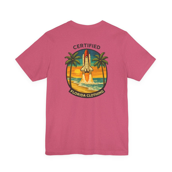 Florida Rocket Tee — "Certified" Space Shuttle Palm Tree T-Shirt