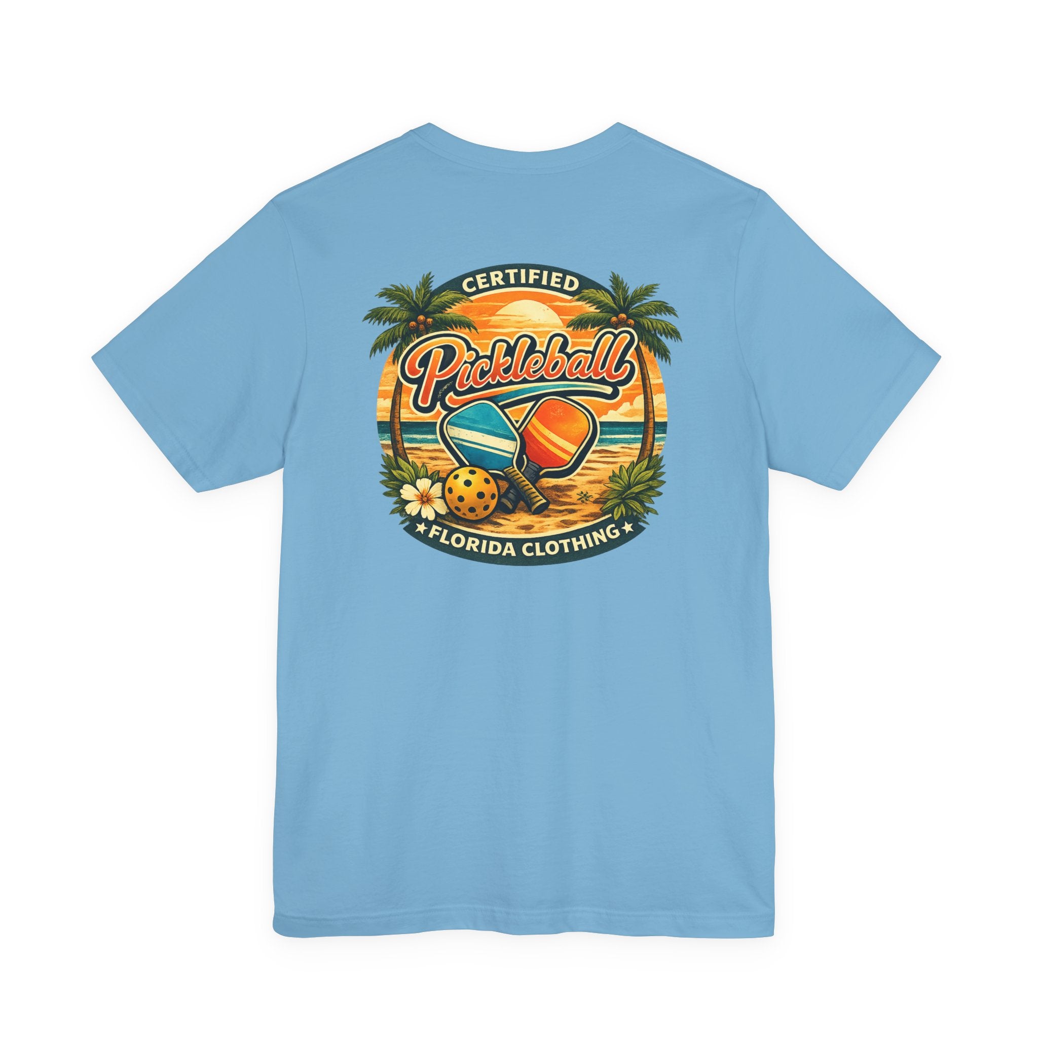 Pickleball Florida T-Shirt — Certified Pickleball Retro Beach Tee
