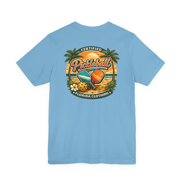 Pickleball Florida T-Shirt — Certified Pickleball Retro Beach Tee
