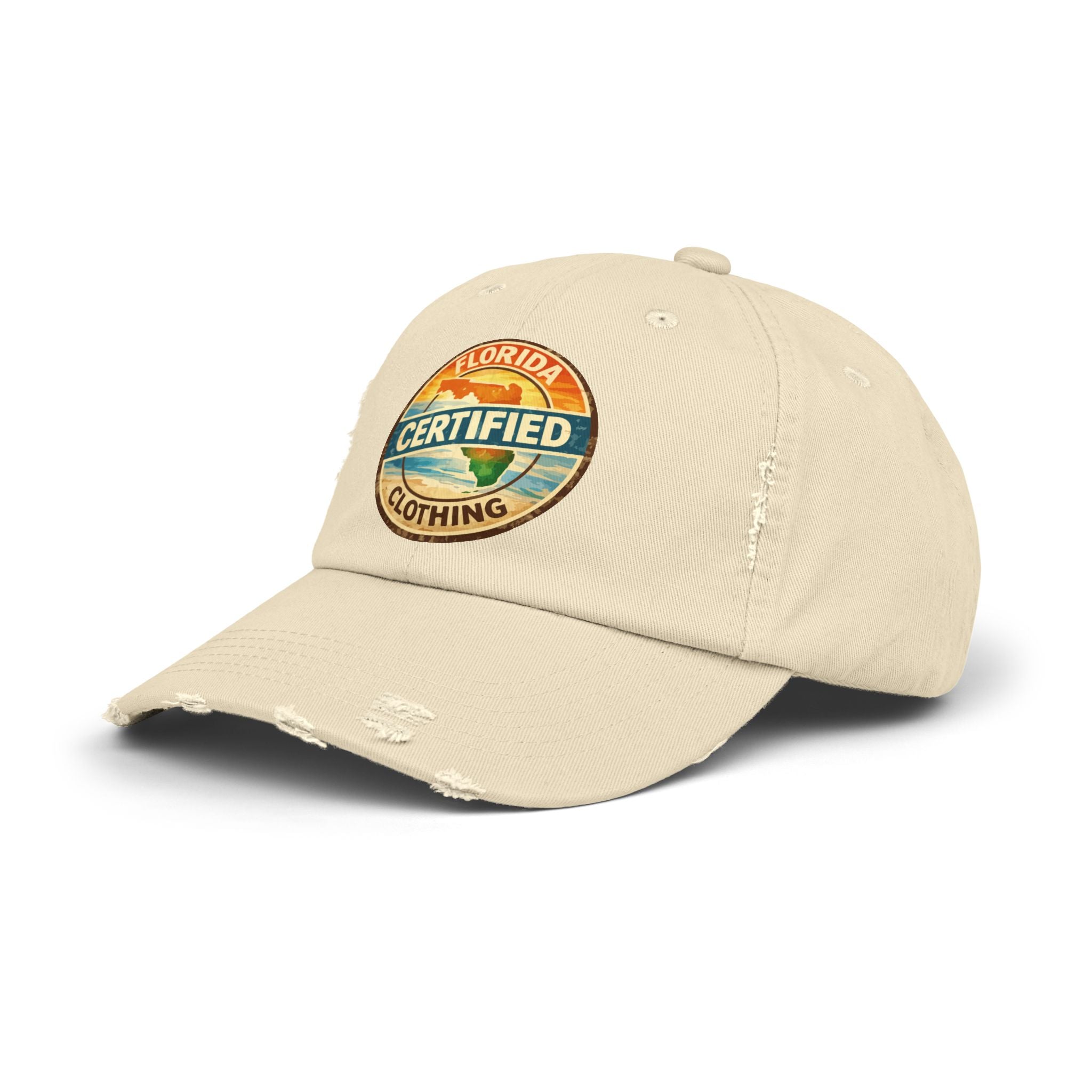 Florida Certified Distressed Cap — Vintage Beach Logo Hat