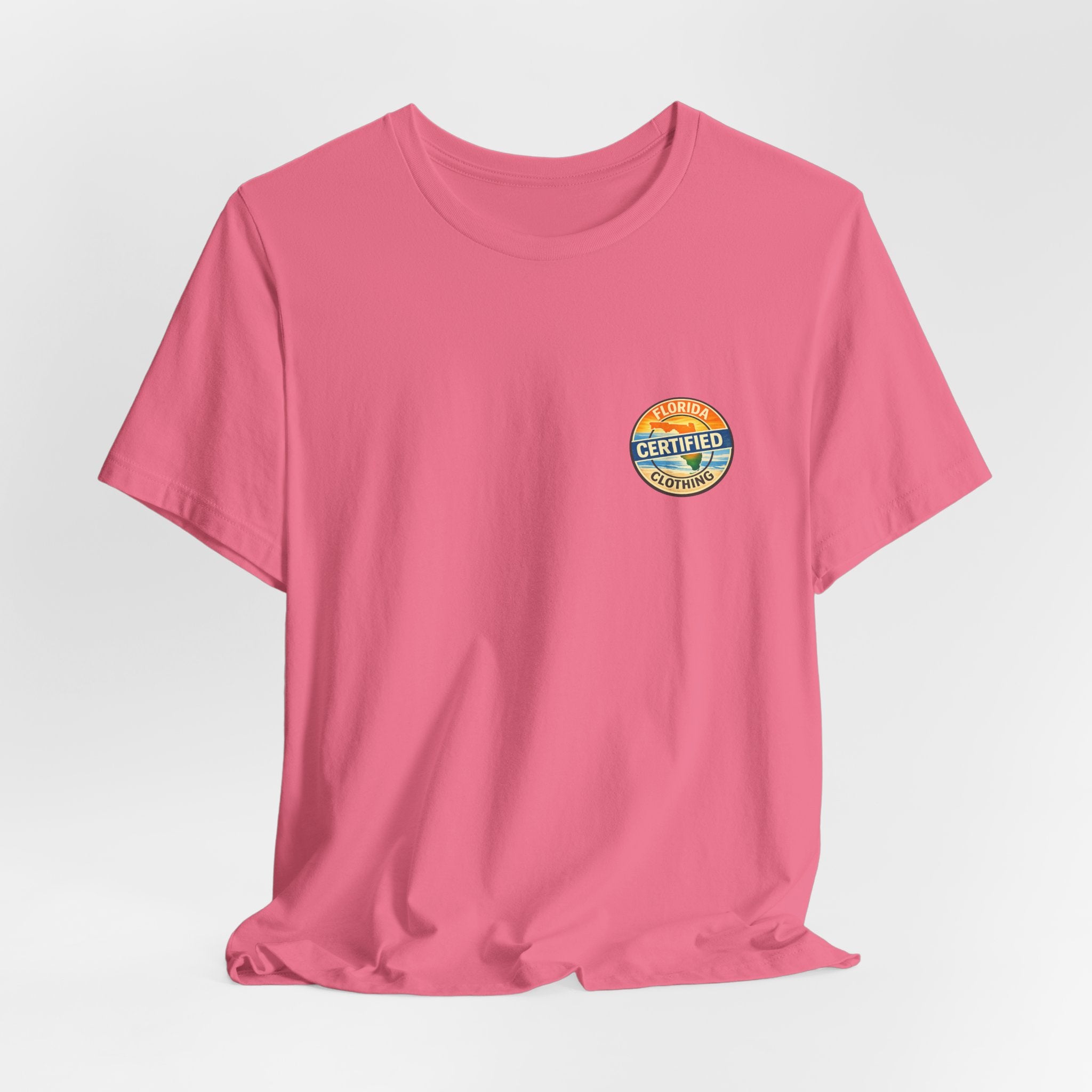 Cornhole T-Shirt — "Sinkin' & Drinkin'" Tropical Sunset Game Tee