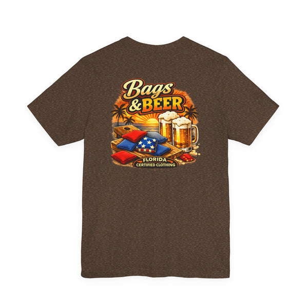 Bags and Beer Cornhole T-Shirt — Cornhole Game Party Tee