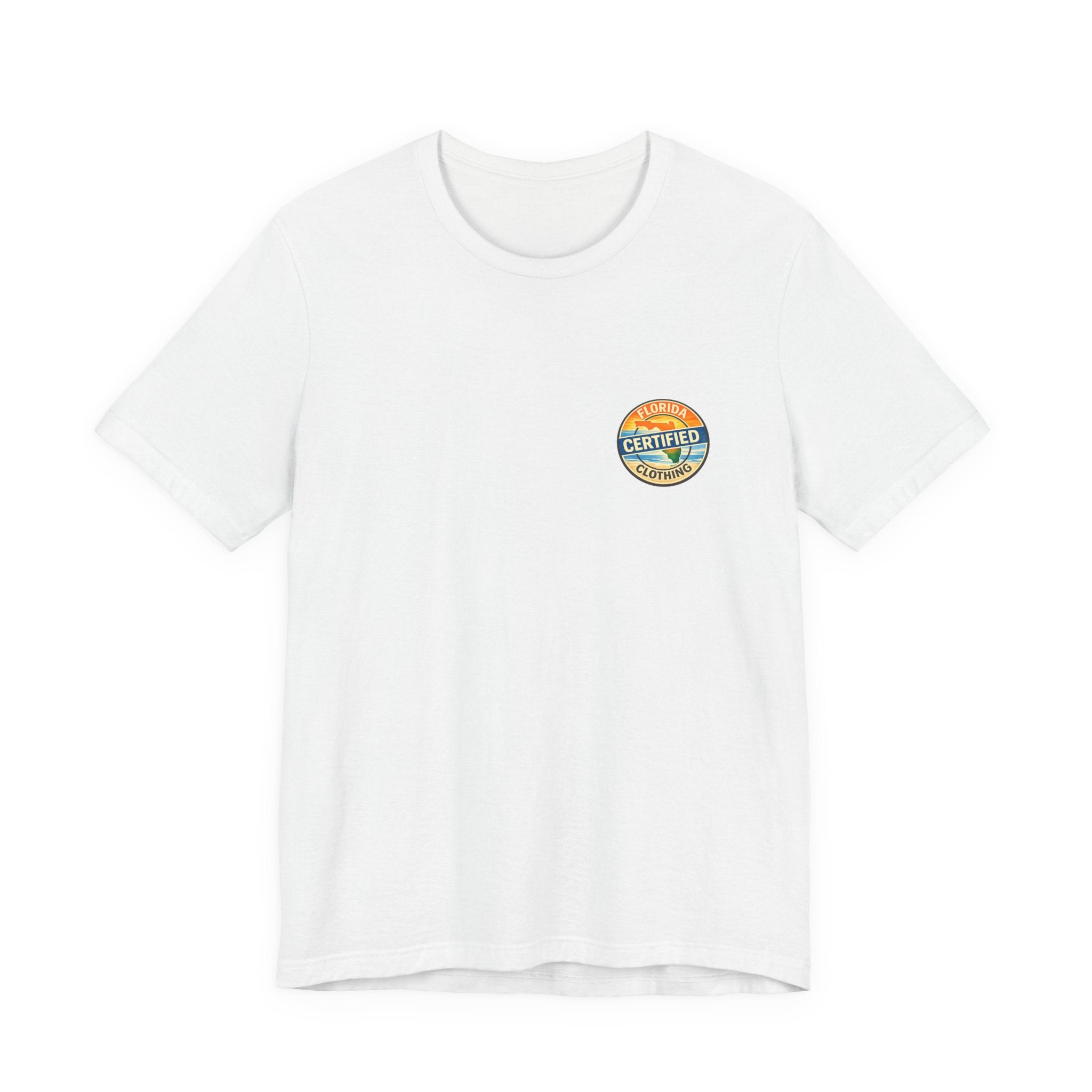 Cornhole T-Shirt — "Sinkin' & Drinkin'" Tropical Sunset Game Tee