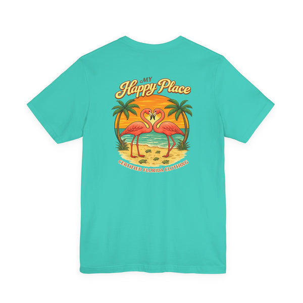 My Happy Place Flamingos & Sea Turtles T-Shirt