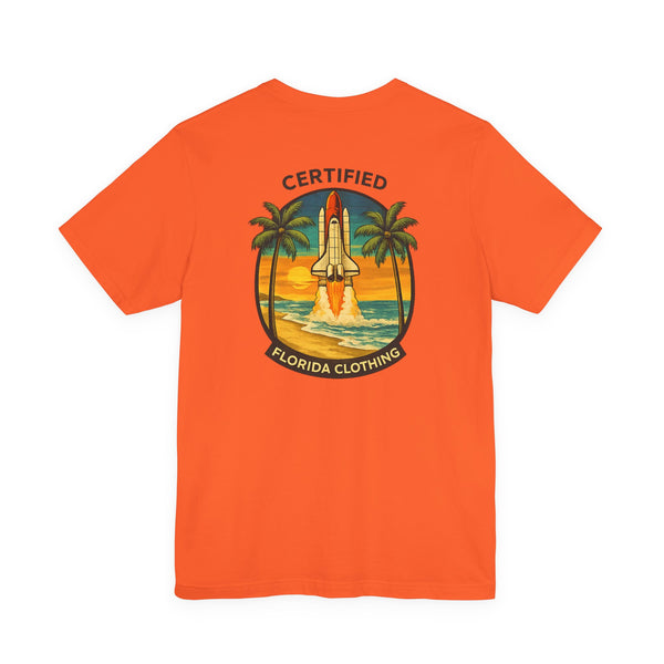 Florida Rocket Tee — "Certified" Space Shuttle Palm Tree T-Shirt