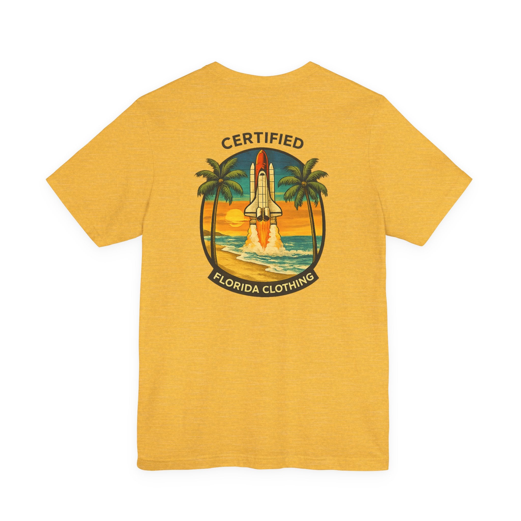 Florida Rocket Tee — "Certified" Space Shuttle Palm Tree T-Shirt