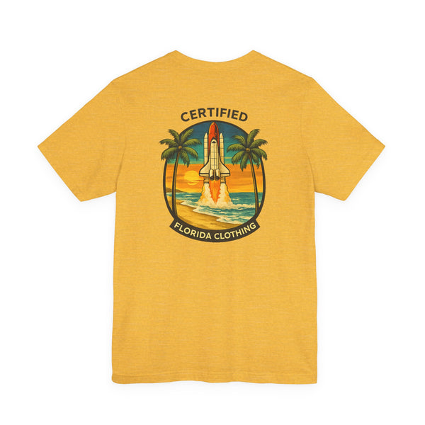 Florida Rocket Tee — "Certified" Space Shuttle Palm Tree T-Shirt