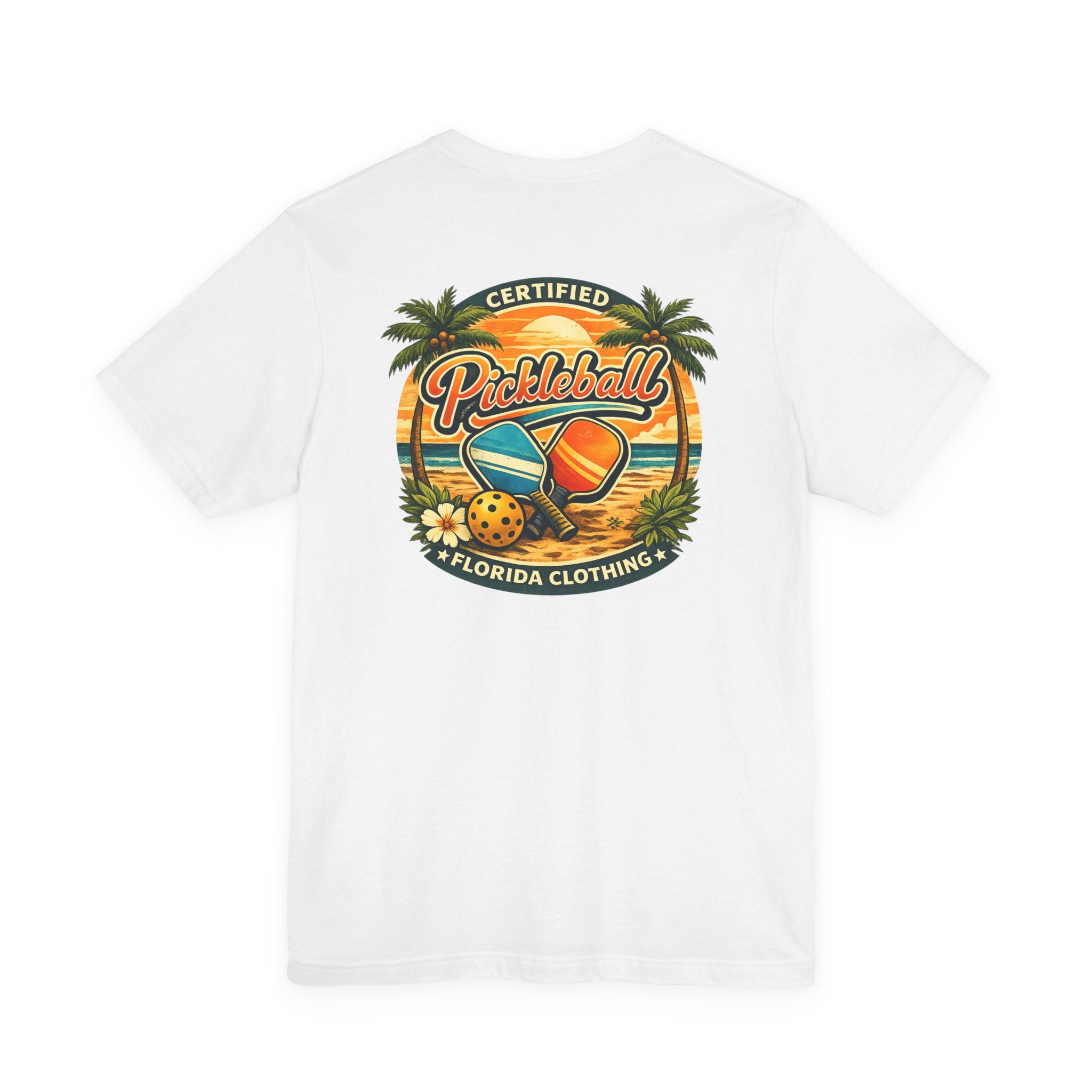 Pickleball Florida T-Shirt — Certified Pickleball Retro Beach Tee