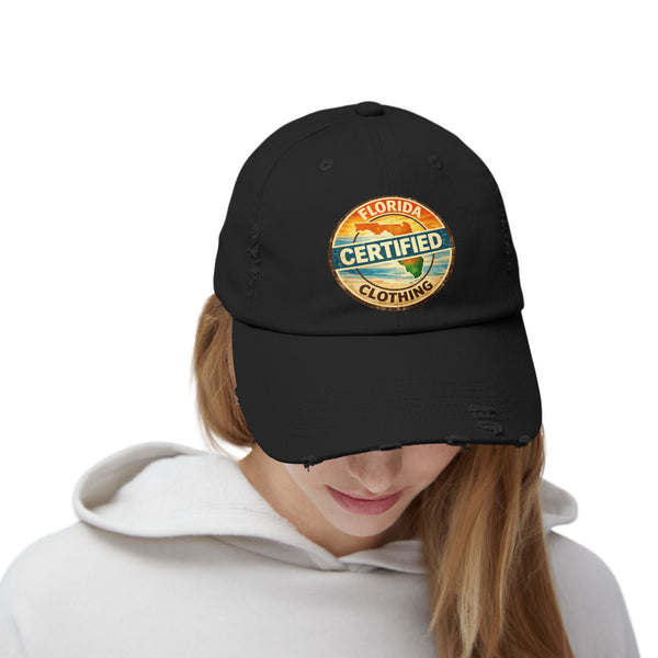Florida Certified Distressed Cap — Vintage Beach Logo Hat