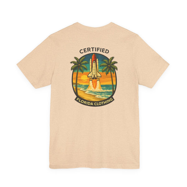 Florida Rocket Tee — "Certified" Space Shuttle Palm Tree T-Shirt
